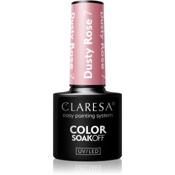 Claresa SoakOff UV/LED Color Dusty Rose lac de unghii sub forma de gel - imagine 2
